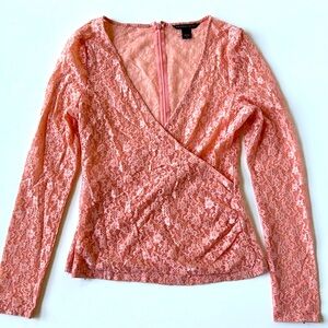 VICTORIA'S SECRET LACE V-NECK LONG SLEEVED-TOP!!